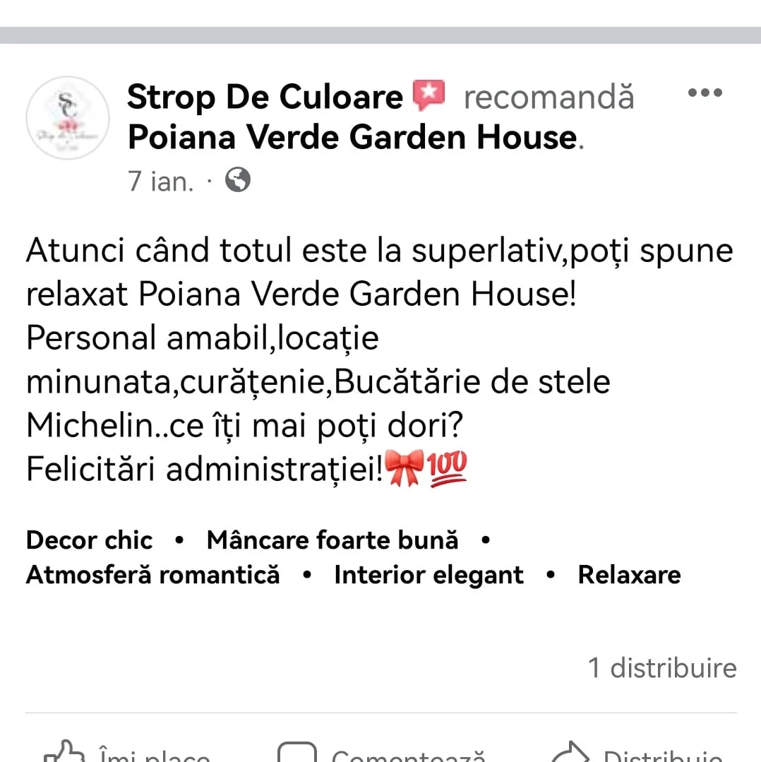 Recenzie Facebook Poiana Verde 2